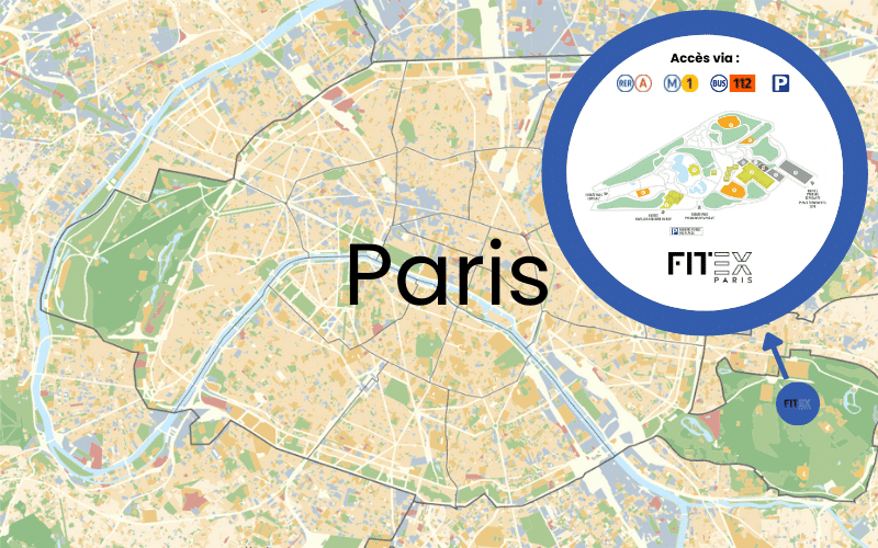 Plan d’emplacement du salon FITEX à Paris